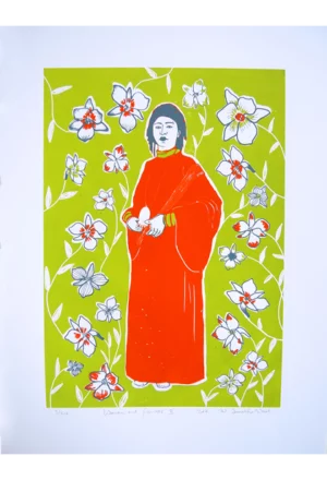 Woman and flowers II