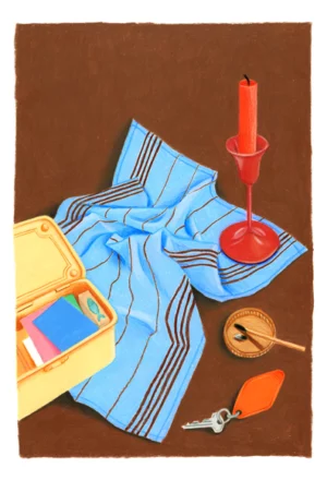 Bougeoir rouge