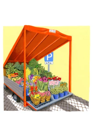 Camion à fleurs